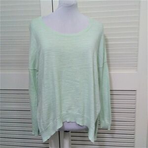 Anthropologie Moth Long Sleeve Round Neck Green Pullover Sweater